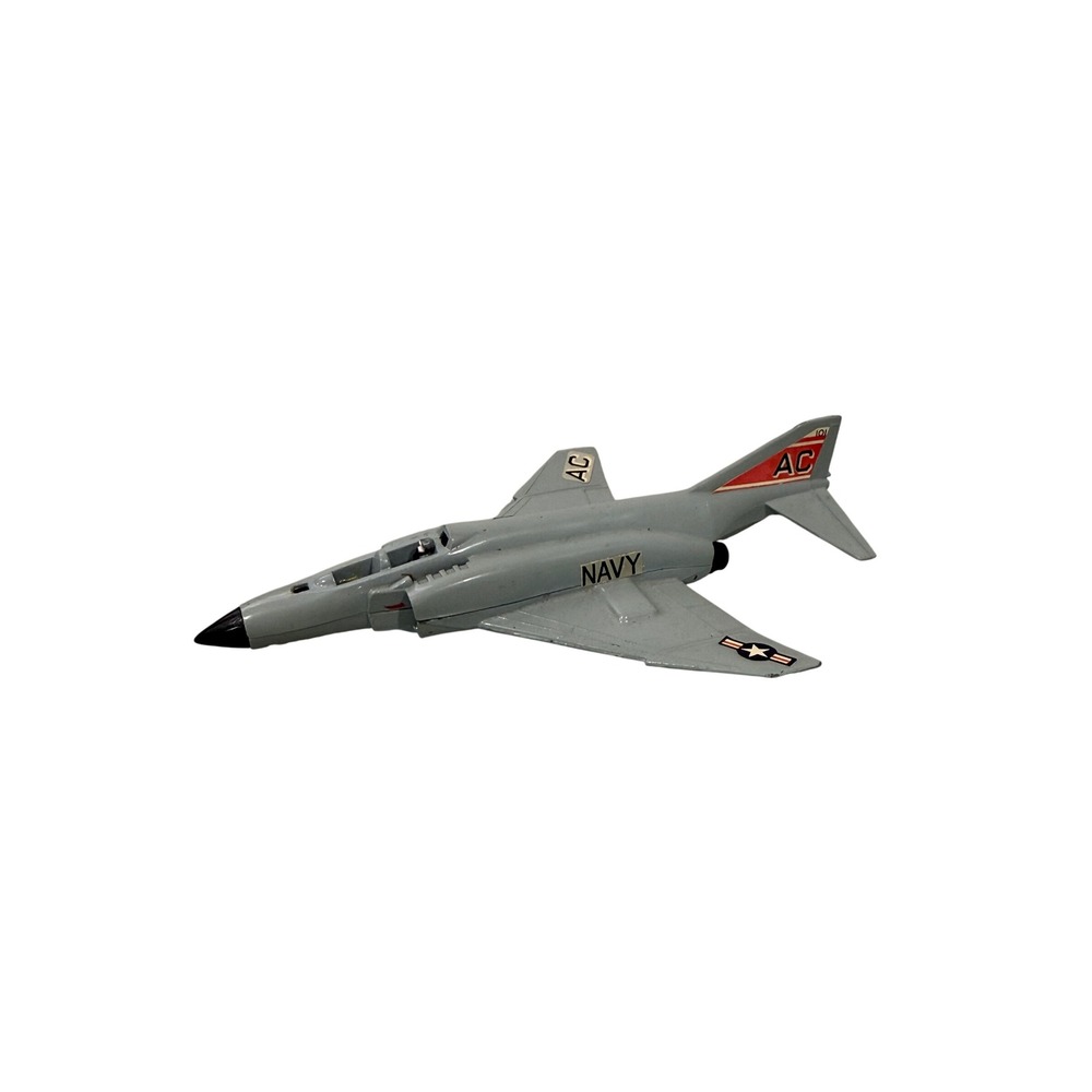 Vintage Dinky Toys Phantom II F-4K Navy Jet Diecast Model Made in England Grey